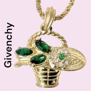SOLD. Givenchy vintage flower basket charm choker necklace. Make an offer.